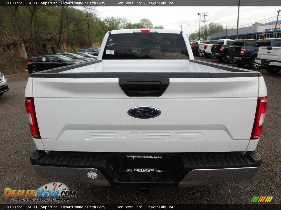 2018 Ford F150 XLT SuperCab Oxford White / Earth Gray Photo #4