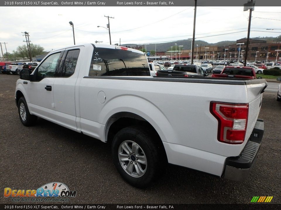 2018 Ford F150 XLT SuperCab Oxford White / Earth Gray Photo #5