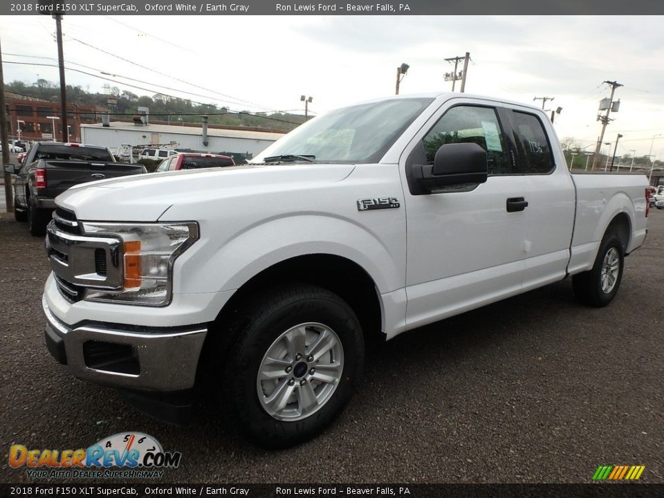 2018 Ford F150 XLT SuperCab Oxford White / Earth Gray Photo #7
