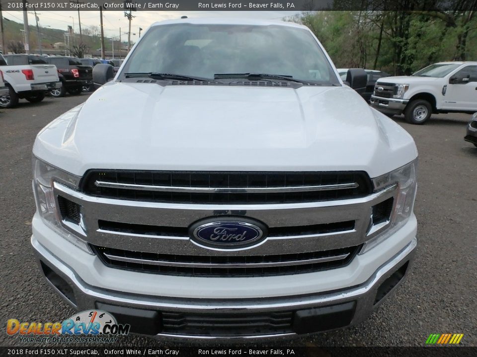 2018 Ford F150 XLT SuperCab Oxford White / Earth Gray Photo #8