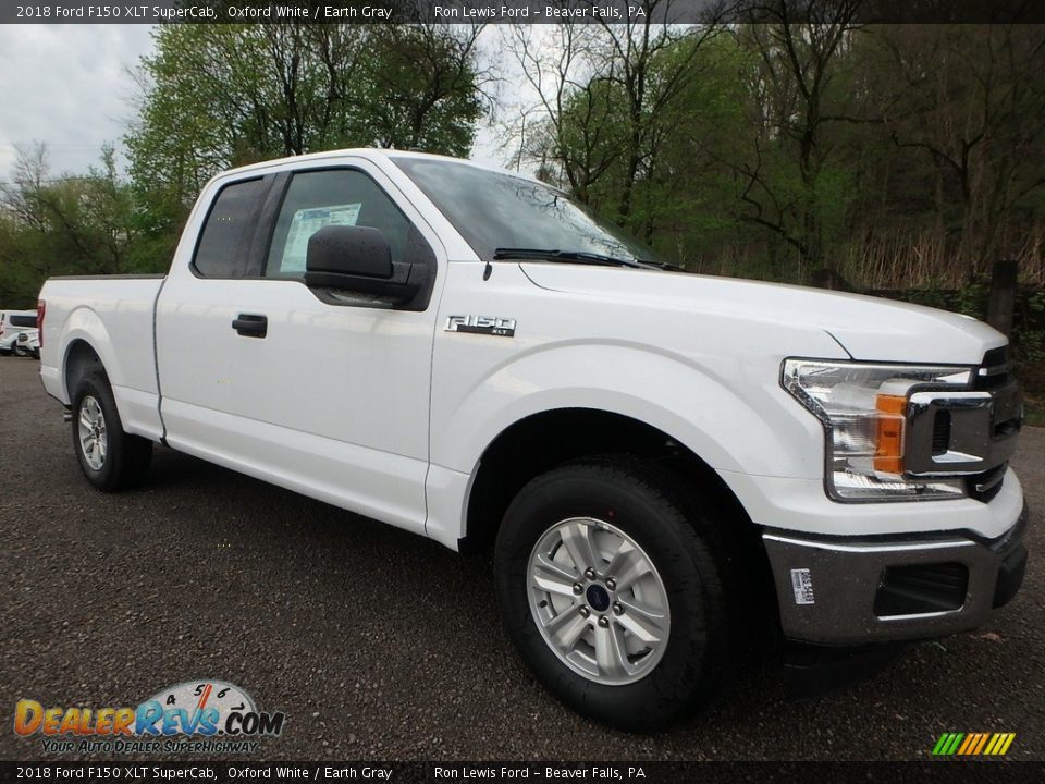 2018 Ford F150 XLT SuperCab Oxford White / Earth Gray Photo #9
