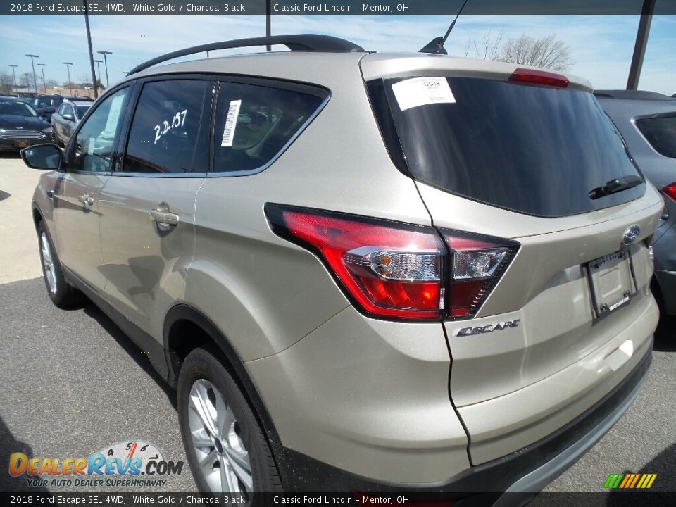 2018 Ford Escape SEL 4WD White Gold / Charcoal Black Photo #3