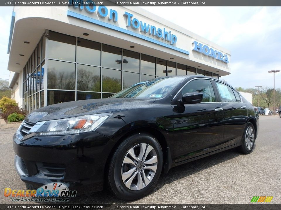 2015 Honda Accord LX Sedan Crystal Black Pearl / Black Photo #1