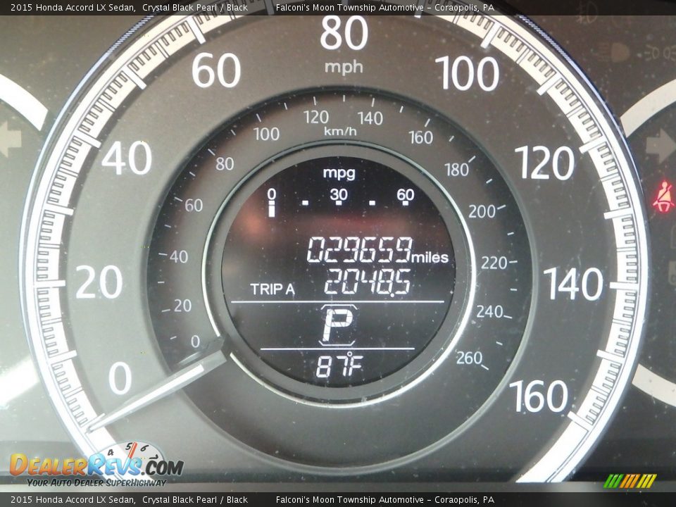 2015 Honda Accord LX Sedan Crystal Black Pearl / Black Photo #24