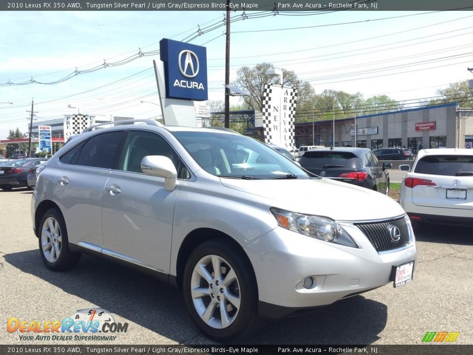 2010 Lexus RX 350 AWD Tungsten Silver Pearl / Light Gray/Espresso Birds-Eye Maple Photo #1