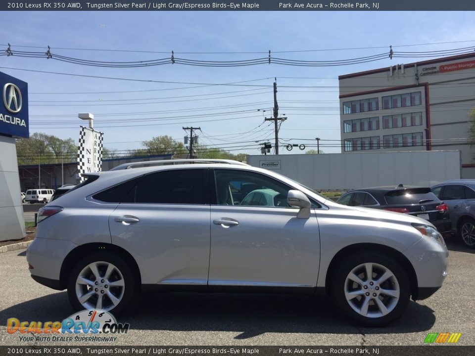 2010 Lexus RX 350 AWD Tungsten Silver Pearl / Light Gray/Espresso Birds-Eye Maple Photo #2