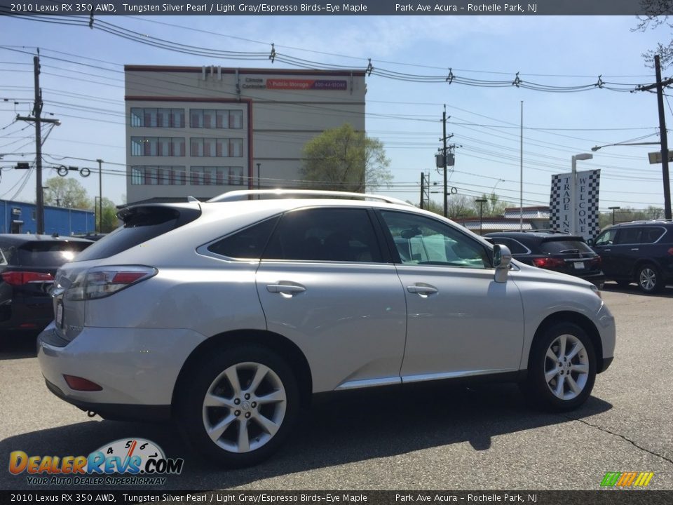 2010 Lexus RX 350 AWD Tungsten Silver Pearl / Light Gray/Espresso Birds-Eye Maple Photo #3