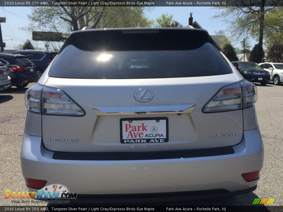 2010 Lexus RX 350 AWD Tungsten Silver Pearl / Light Gray/Espresso Birds-Eye Maple Photo #4