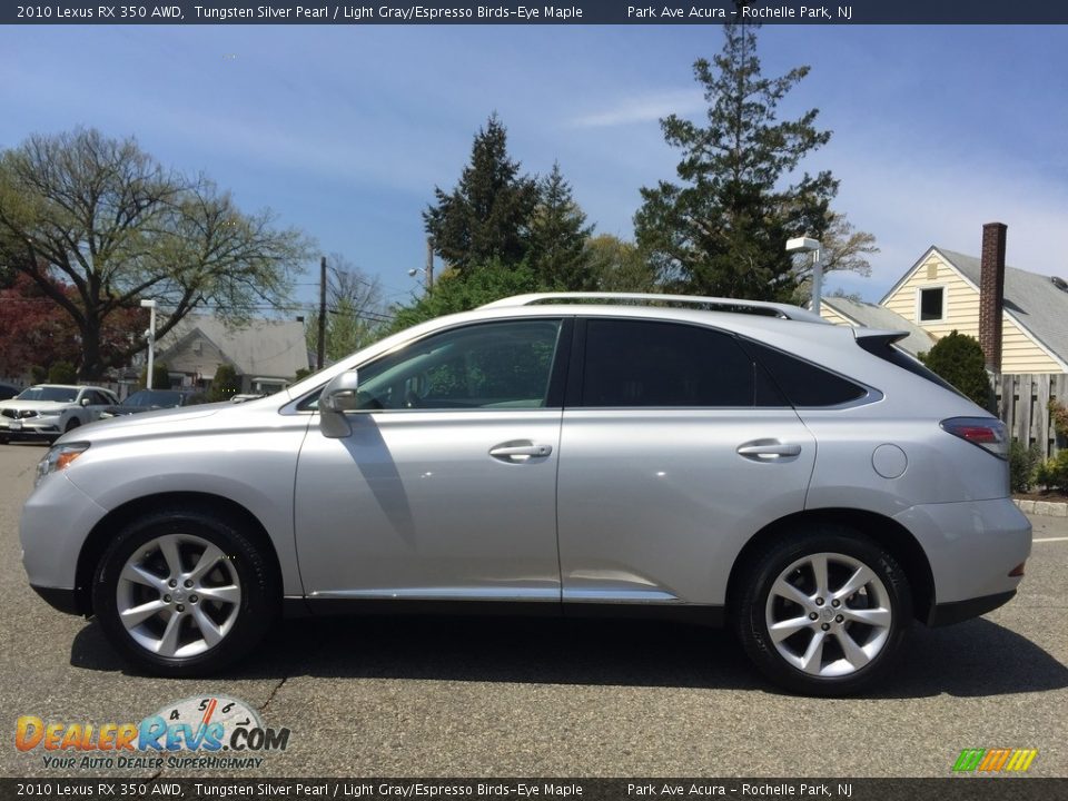 2010 Lexus RX 350 AWD Tungsten Silver Pearl / Light Gray/Espresso Birds-Eye Maple Photo #6