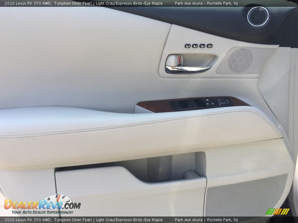 2010 Lexus RX 350 AWD Tungsten Silver Pearl / Light Gray/Espresso Birds-Eye Maple Photo #9