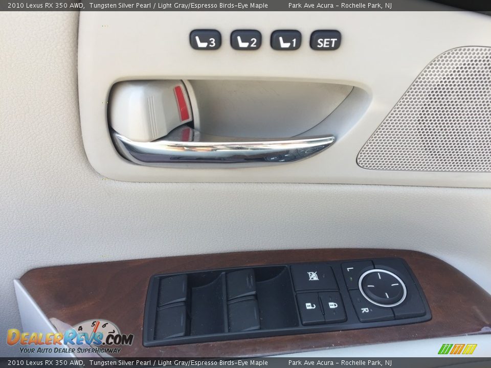 2010 Lexus RX 350 AWD Tungsten Silver Pearl / Light Gray/Espresso Birds-Eye Maple Photo #10