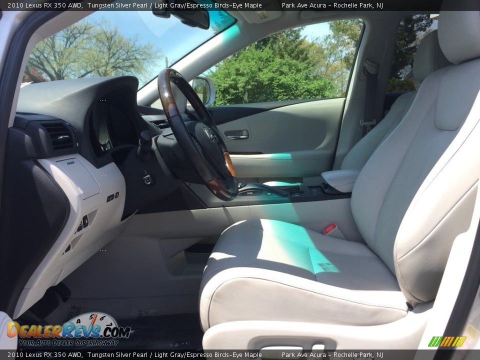 2010 Lexus RX 350 AWD Tungsten Silver Pearl / Light Gray/Espresso Birds-Eye Maple Photo #11