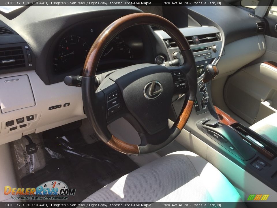 2010 Lexus RX 350 AWD Tungsten Silver Pearl / Light Gray/Espresso Birds-Eye Maple Photo #12