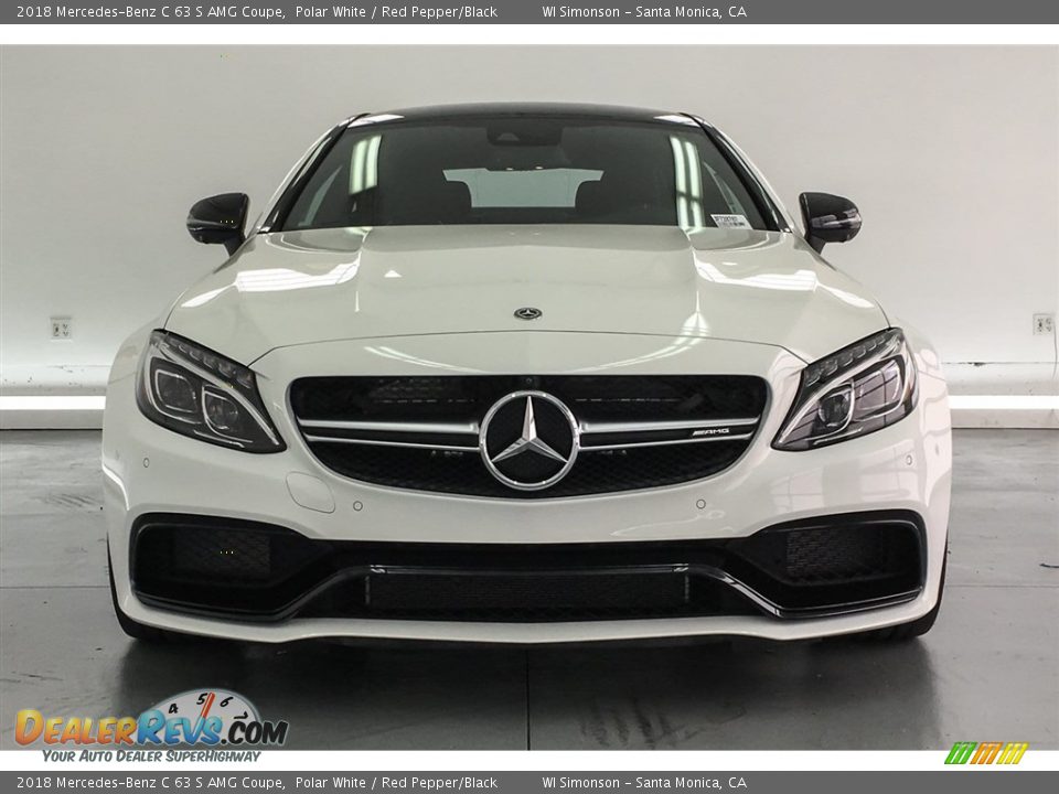 2018 Mercedes-Benz C 63 S AMG Coupe Polar White / Red Pepper/Black Photo #2