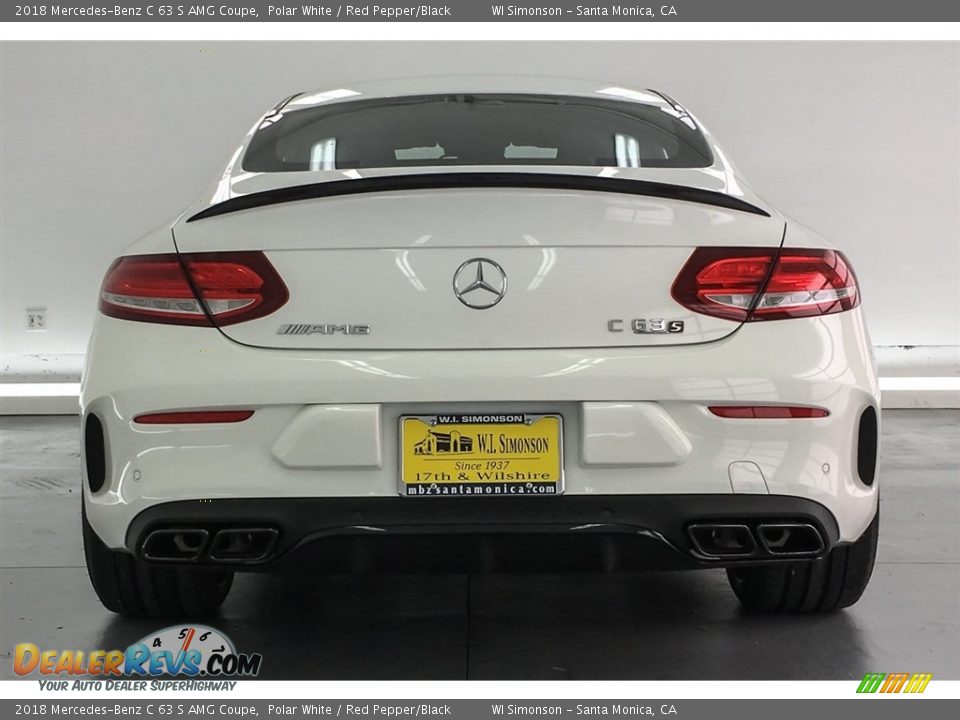 2018 Mercedes-Benz C 63 S AMG Coupe Polar White / Red Pepper/Black Photo #3