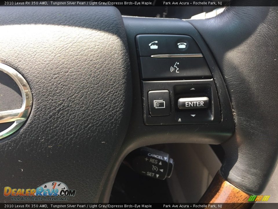 2010 Lexus RX 350 AWD Tungsten Silver Pearl / Light Gray/Espresso Birds-Eye Maple Photo #19