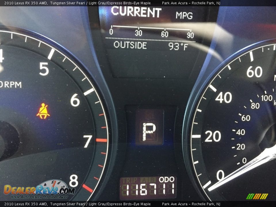 2010 Lexus RX 350 AWD Tungsten Silver Pearl / Light Gray/Espresso Birds-Eye Maple Photo #20