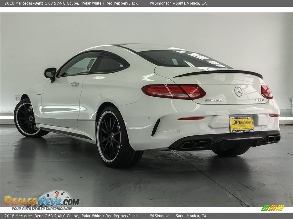 2018 Mercedes-Benz C 63 S AMG Coupe Polar White / Red Pepper/Black Photo #10