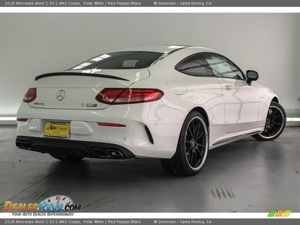 2018 Mercedes-Benz C 63 S AMG Coupe Polar White / Red Pepper/Black Photo #17