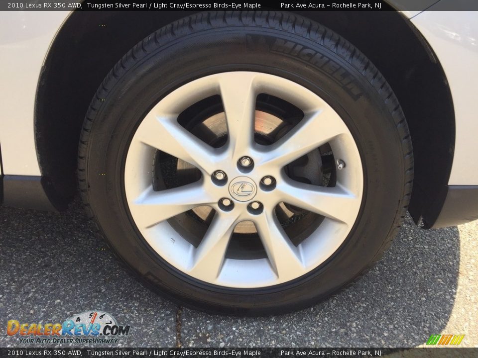 2010 Lexus RX 350 AWD Tungsten Silver Pearl / Light Gray/Espresso Birds-Eye Maple Photo #31