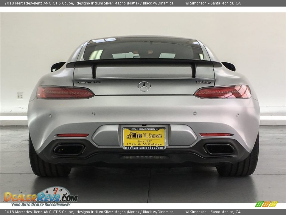 2018 Mercedes-Benz AMG GT S Coupe designo Iridium Silver Magno (Matte) / Black w/Dinamica Photo #3