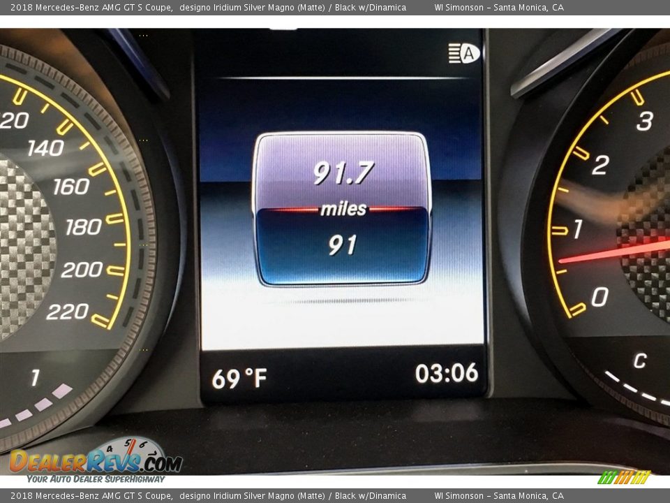 2018 Mercedes-Benz AMG GT S Coupe designo Iridium Silver Magno (Matte) / Black w/Dinamica Photo #34
