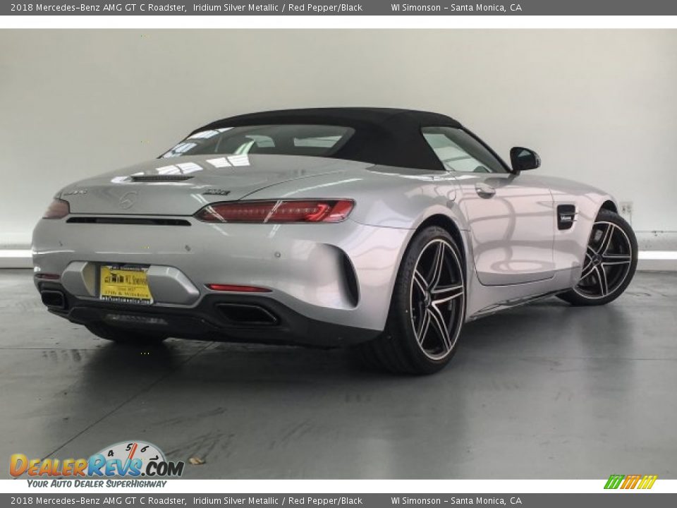 2018 Mercedes-Benz AMG GT C Roadster Iridium Silver Metallic / Red Pepper/Black Photo #17
