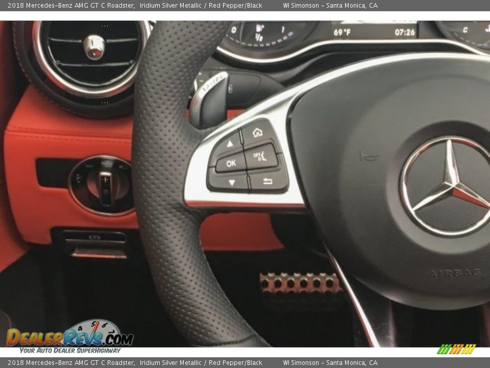 2018 Mercedes-Benz AMG GT C Roadster Steering Wheel Photo #18
