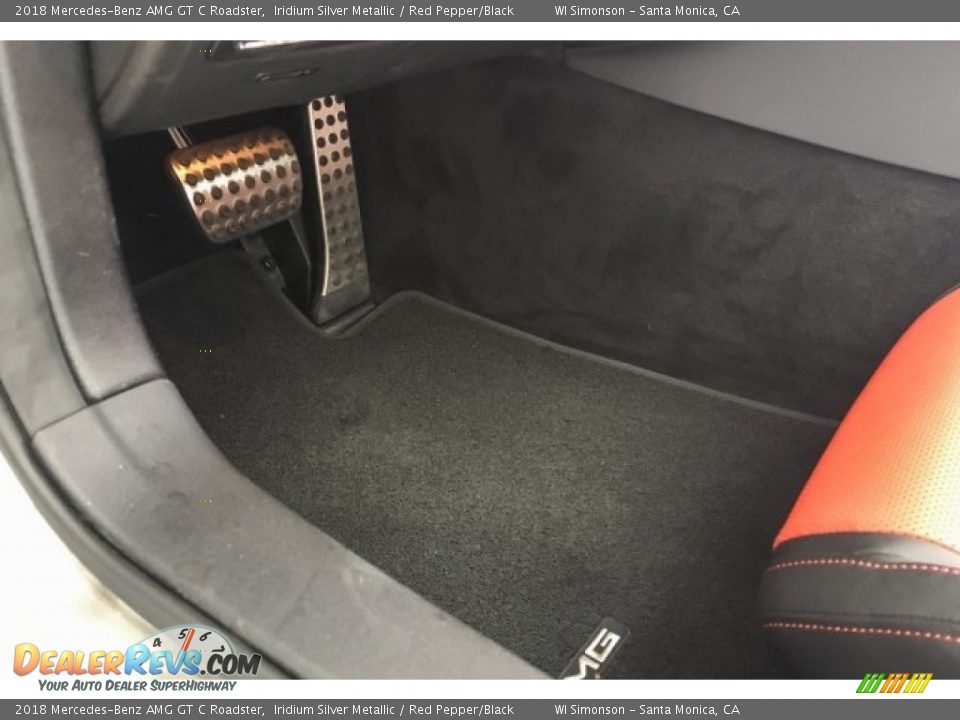 2018 Mercedes-Benz AMG GT C Roadster Iridium Silver Metallic / Red Pepper/Black Photo #22