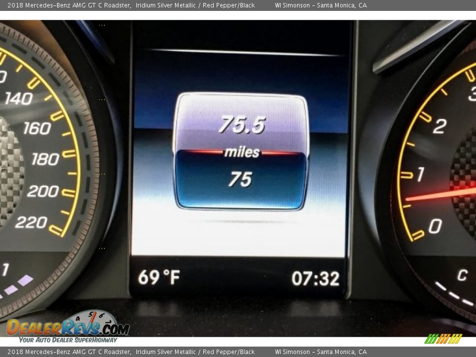 2018 Mercedes-Benz AMG GT C Roadster Iridium Silver Metallic / Red Pepper/Black Photo #31