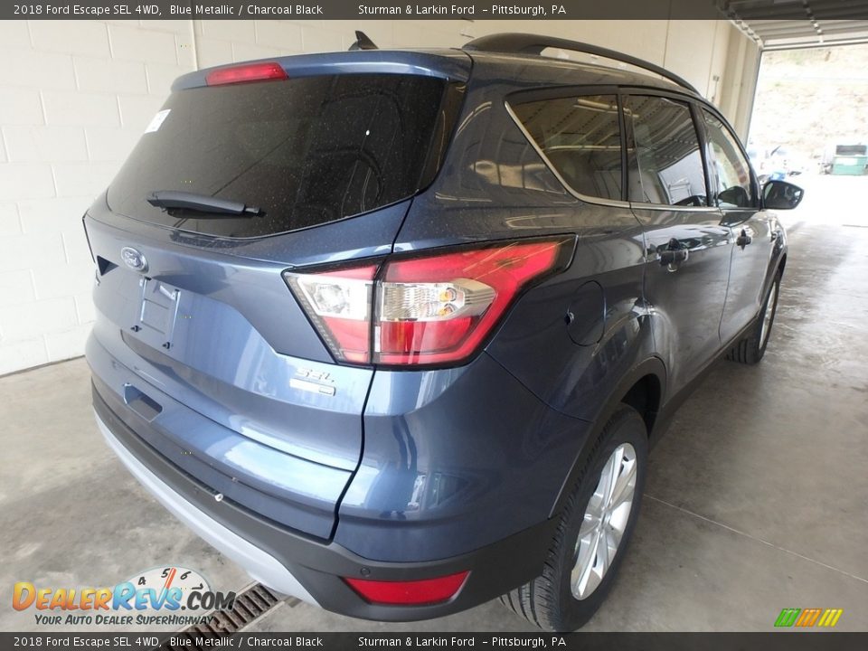 2018 Ford Escape SEL 4WD Blue Metallic / Charcoal Black Photo #2