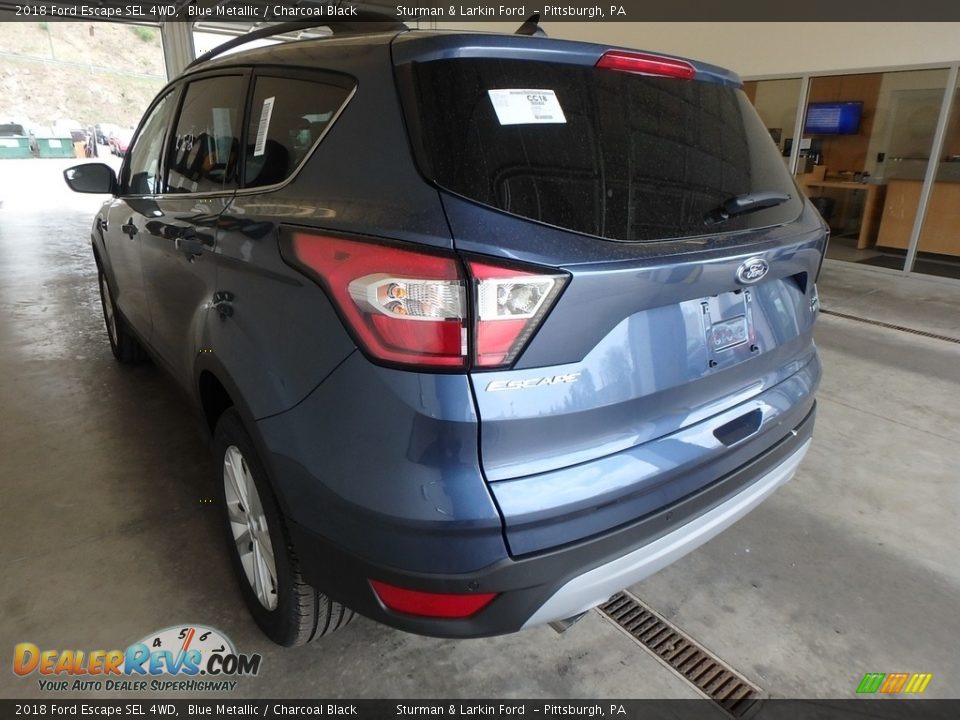 2018 Ford Escape SEL 4WD Blue Metallic / Charcoal Black Photo #3