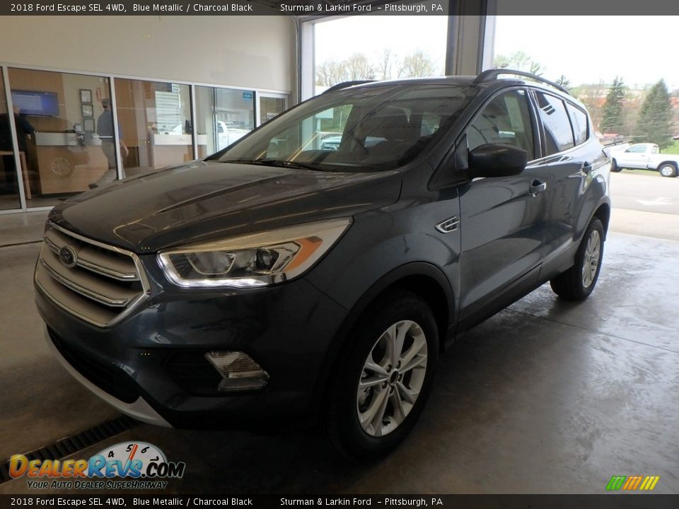 2018 Ford Escape SEL 4WD Blue Metallic / Charcoal Black Photo #4