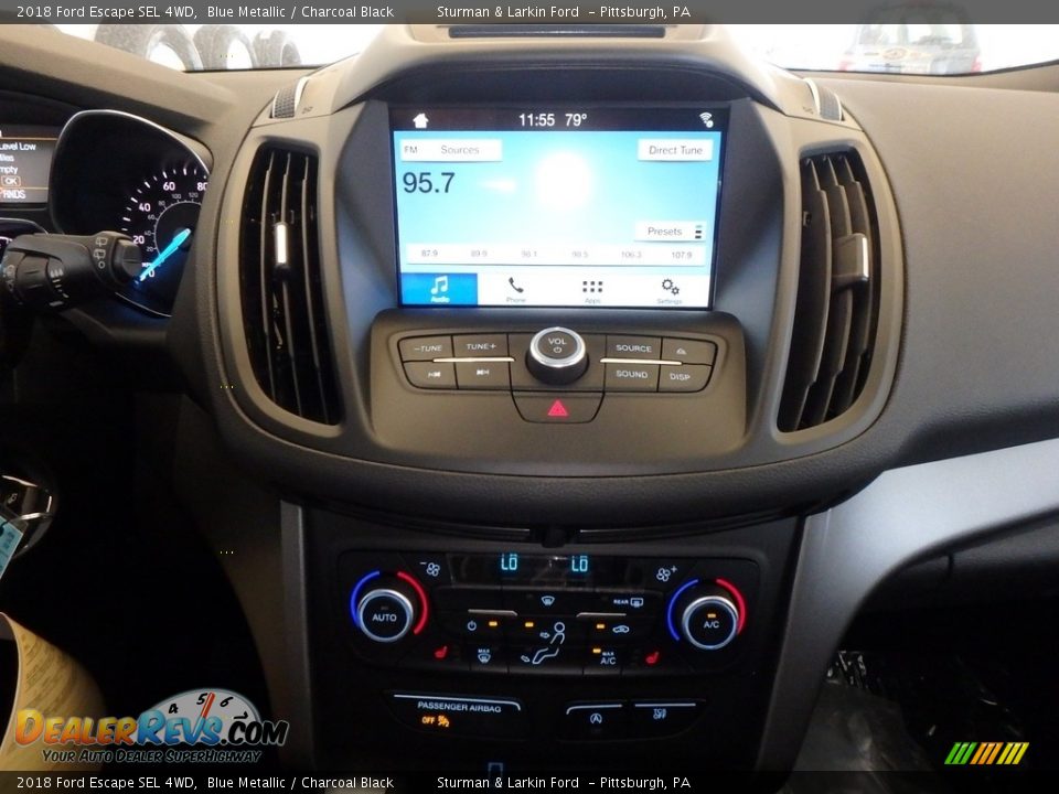 2018 Ford Escape SEL 4WD Blue Metallic / Charcoal Black Photo #12