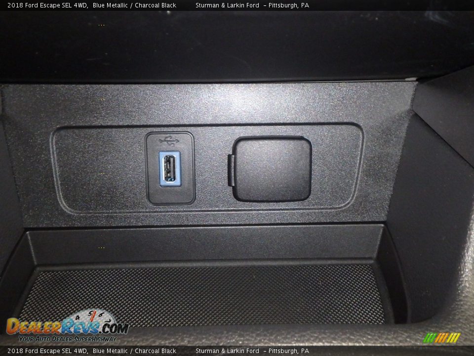 2018 Ford Escape SEL 4WD Blue Metallic / Charcoal Black Photo #14