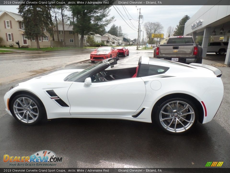 2019 Chevrolet Corvette Grand Sport Coupe Arctic White / Adrenaline Red Photo #1