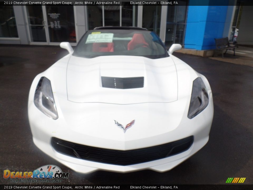 2019 Chevrolet Corvette Grand Sport Coupe Arctic White / Adrenaline Red Photo #4