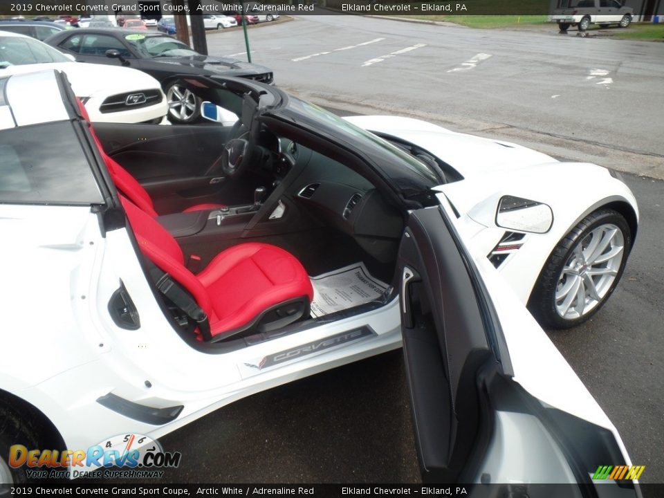 2019 Chevrolet Corvette Grand Sport Coupe Arctic White / Adrenaline Red Photo #9