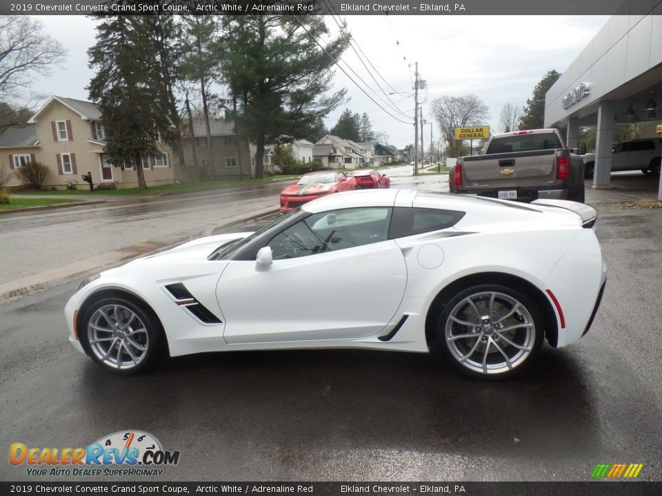 2019 Chevrolet Corvette Grand Sport Coupe Arctic White / Adrenaline Red Photo #10