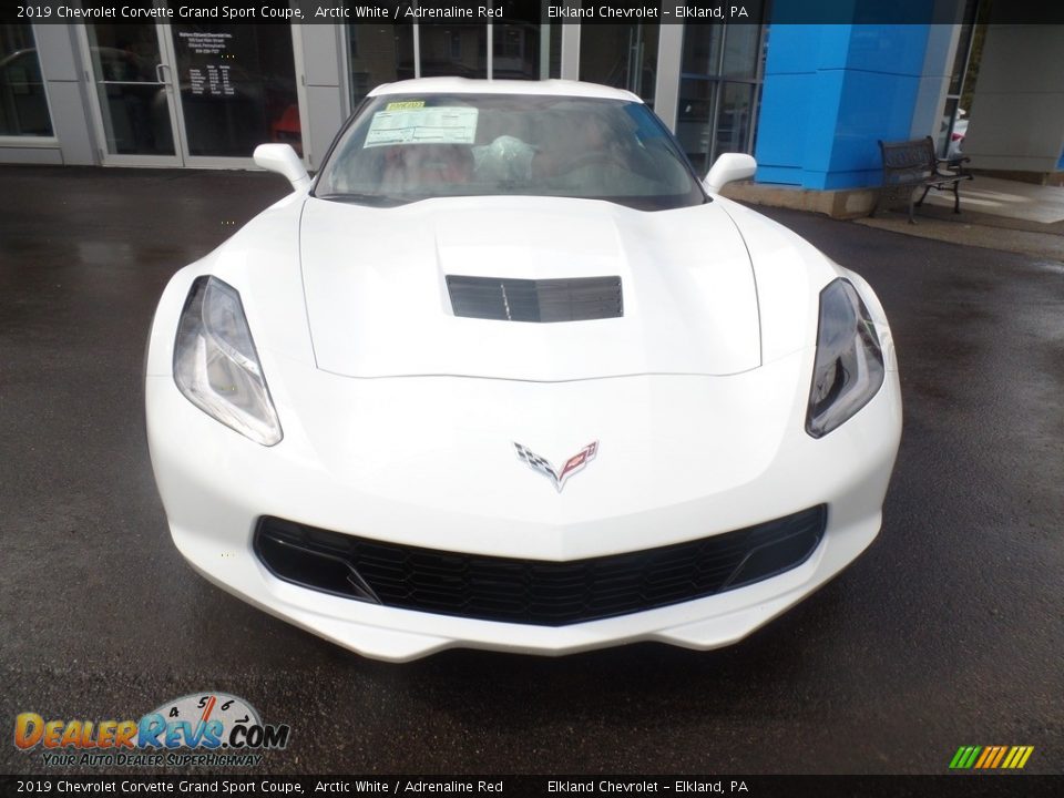 2019 Chevrolet Corvette Grand Sport Coupe Arctic White / Adrenaline Red Photo #13