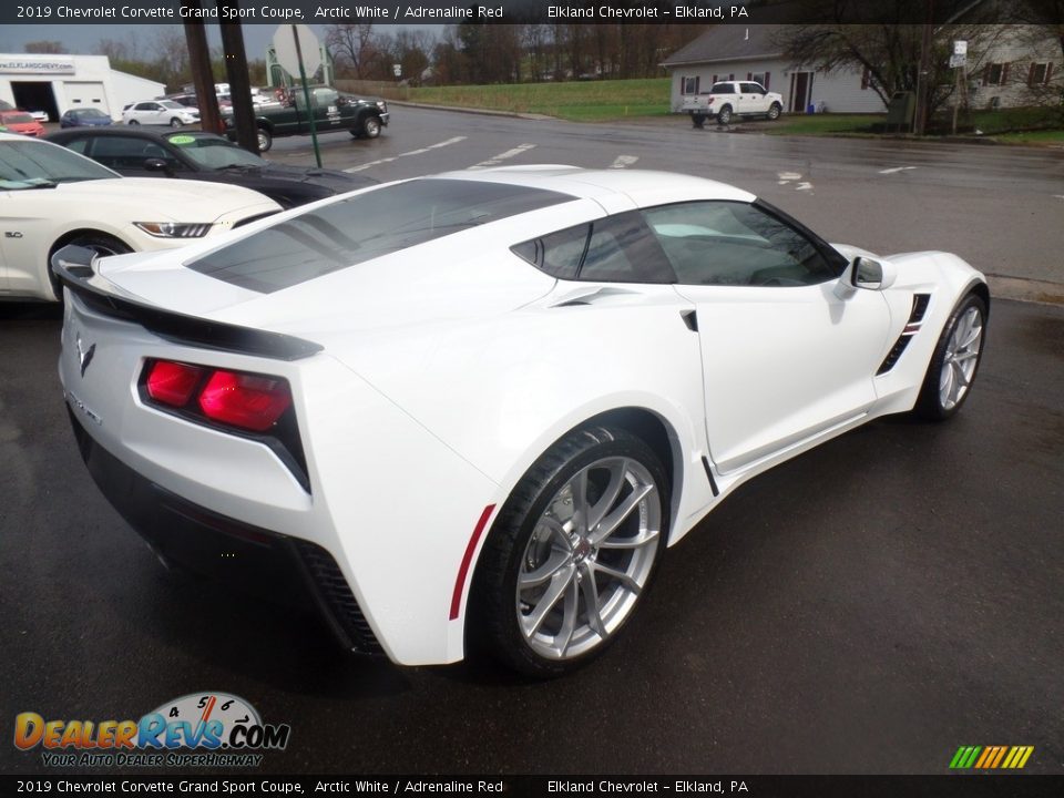 2019 Chevrolet Corvette Grand Sport Coupe Arctic White / Adrenaline Red Photo #17