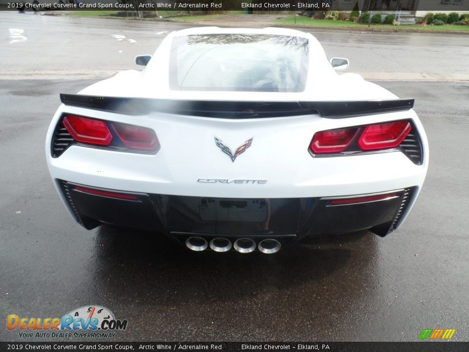 2019 Chevrolet Corvette Grand Sport Coupe Arctic White / Adrenaline Red Photo #18