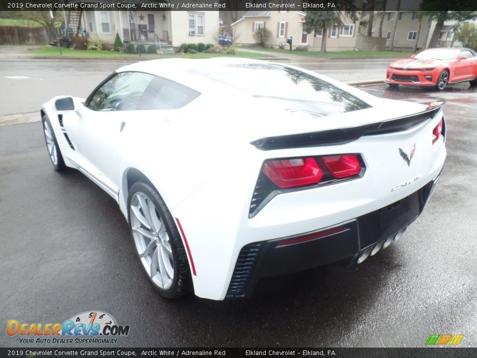 2019 Chevrolet Corvette Grand Sport Coupe Arctic White / Adrenaline Red Photo #19