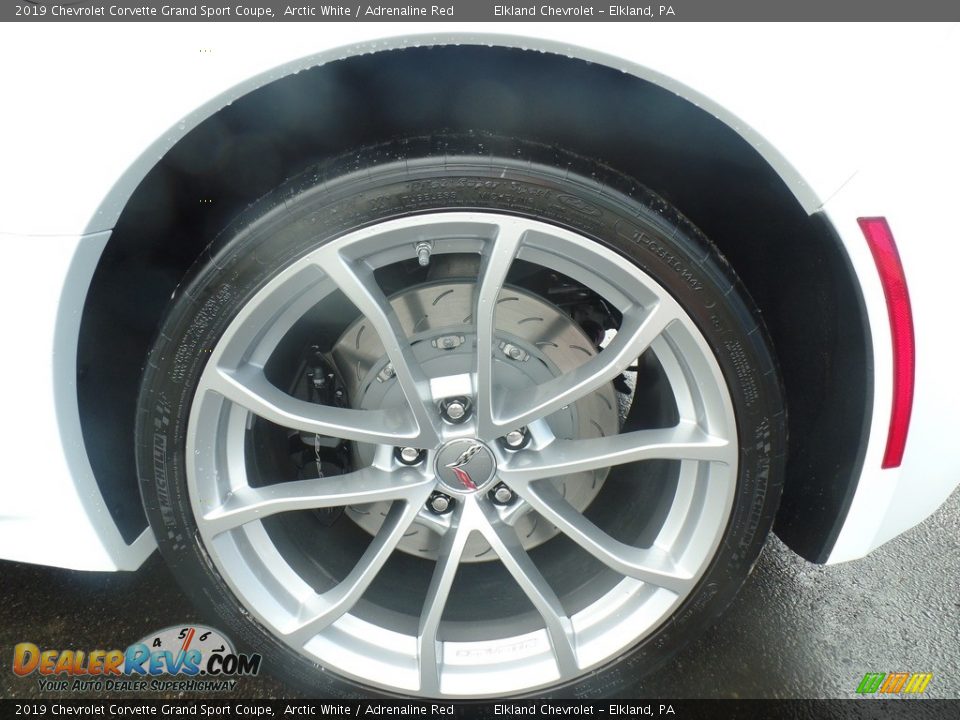 2019 Chevrolet Corvette Grand Sport Coupe Arctic White / Adrenaline Red Photo #20