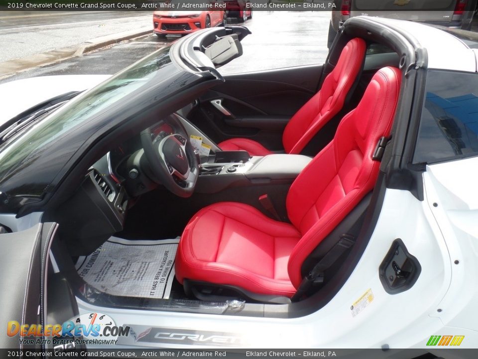 2019 Chevrolet Corvette Grand Sport Coupe Arctic White / Adrenaline Red Photo #26