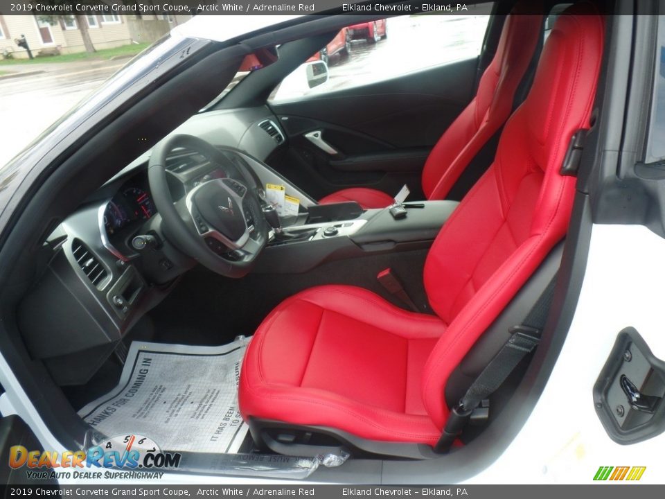 2019 Chevrolet Corvette Grand Sport Coupe Arctic White / Adrenaline Red Photo #30