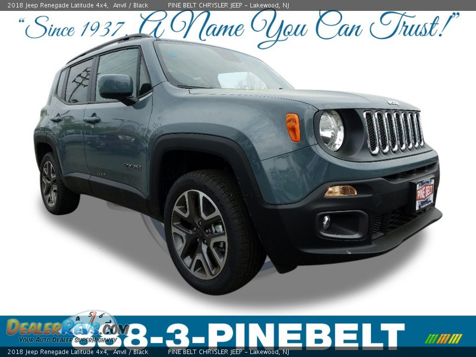 2018 Jeep Renegade Latitude 4x4 Anvil / Black Photo #1