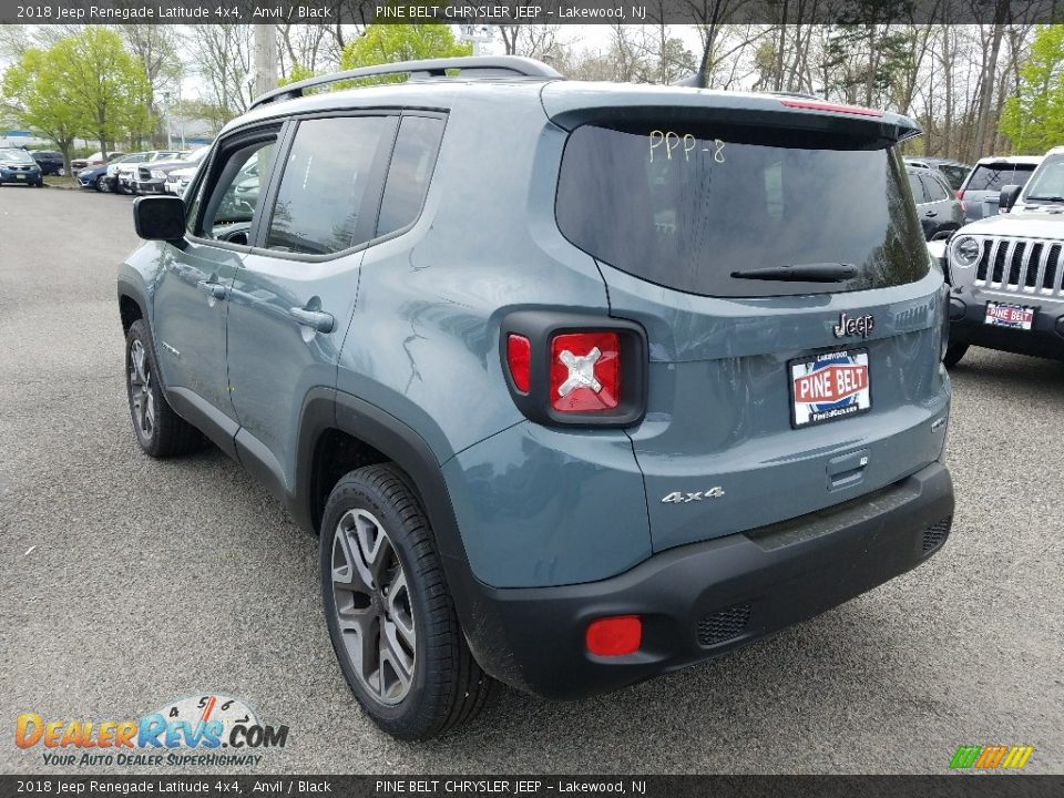2018 Jeep Renegade Latitude 4x4 Anvil / Black Photo #4