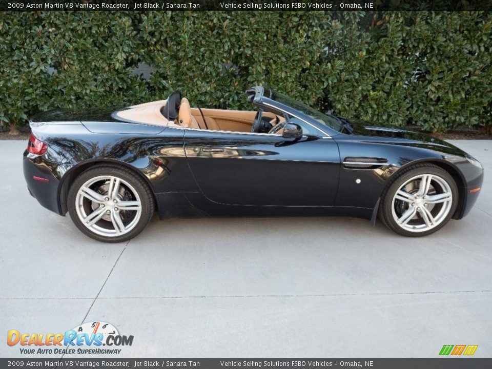 2009 Aston Martin V8 Vantage Roadster Jet Black / Sahara Tan Photo #1