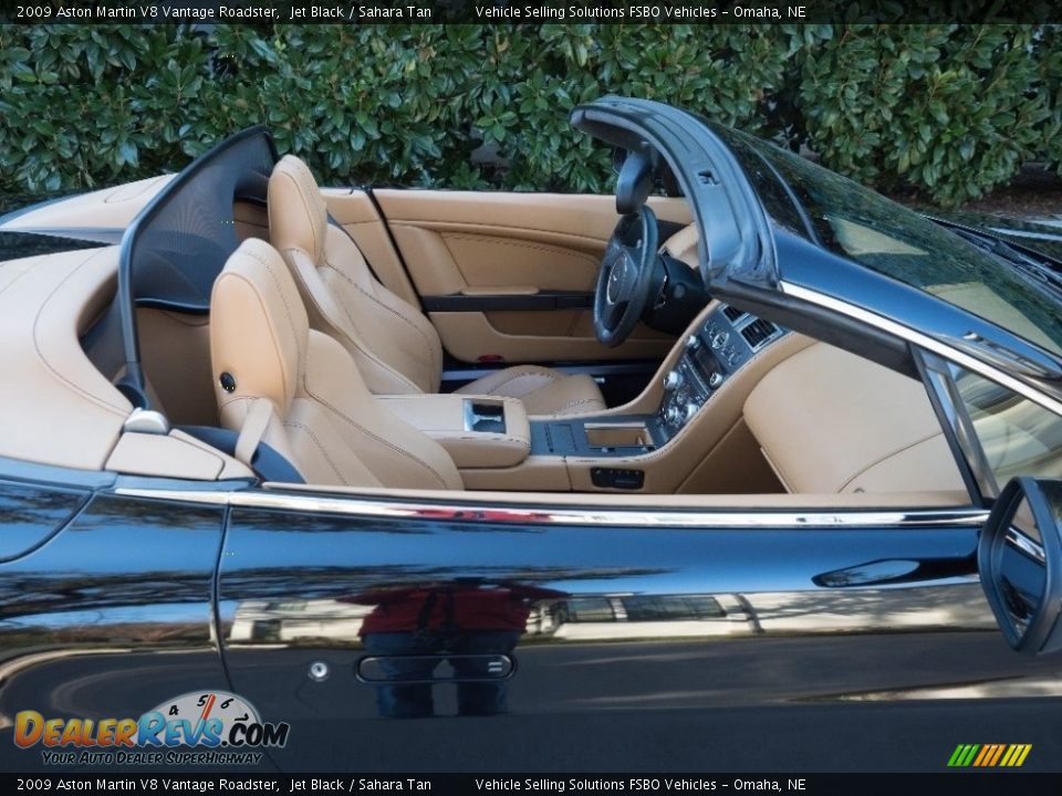 2009 Aston Martin V8 Vantage Roadster Jet Black / Sahara Tan Photo #2